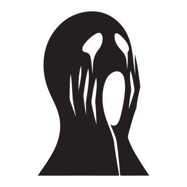 Günlük ve web sitesi için duygusal acı silueti grafiği