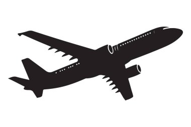 Uçak Silueti Vektör Sanatı Havacılık İlgili Tasarımlar İçin Mükemmel