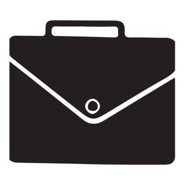 Basit Siluet Evrak Çantası Vektör İş Bulguları Ofisi İllüstrasyonu