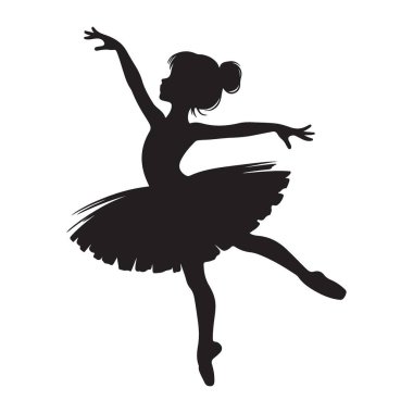 Zarif Balerin Silueti Çizim Tasarım Dans Performans Sanatı