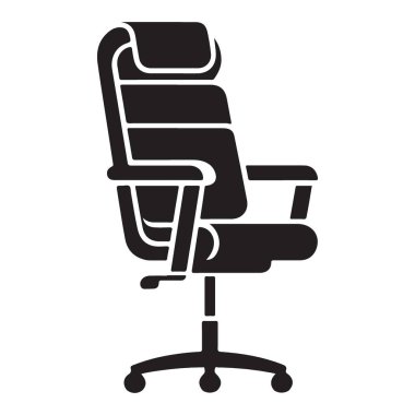 Ofis Başkanı Siluet Vektör Resimleri Ergonomik Mobilya Tasarımı