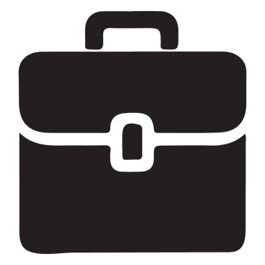 Klasik İş Evrak Çantası İllüstrasyon Silüeti A Profesyonel Aksesuar Tasarımı