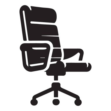 İş Tasarımları için Yönetici Ofisi Başkanı Siluet Vektör Grafiği