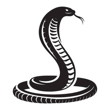 Görkemli Kobra Yılan Çizimi Vektör Görüntü Huşu İlham Veren Tasarım