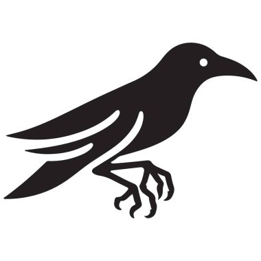 Dövme Tasarımları ve Logoları için Şekillendirilmiş Kara Karga Görüntü