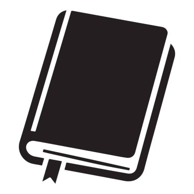 Eğitim için klasik kitap silueti vektör çizimi