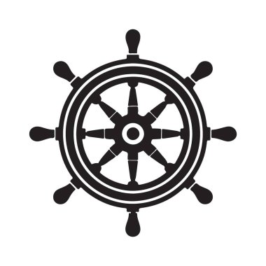 Klasik Denizcilik Gemileri Tekerlek Vektör İllüstrasyon Denizcilik Sembolü