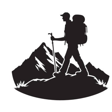 Sırt çantası ve Polonyalıyla dağlarda yürüyüş.