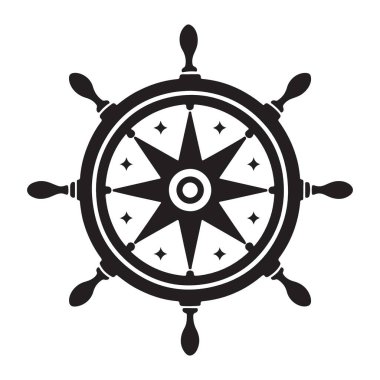 Navigasyon ve Denizcilik Macerasını Temsilen Denizcilik Tekerleği Çizimi