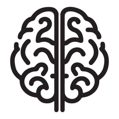 Beyin Vektörü Resmi Zeka ve Bilişsel Fonksiyonu Temsil Ediyor