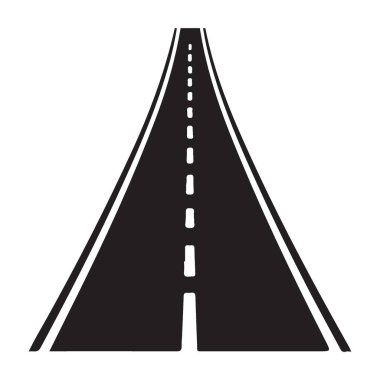 Siluet Otoyol Perspektif Görünümü Görüntü Vektör Grafik Kaynağı