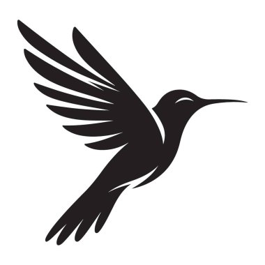 Sinekkuşu silueti Uçan Kuş Vektör Tasarım Doğası