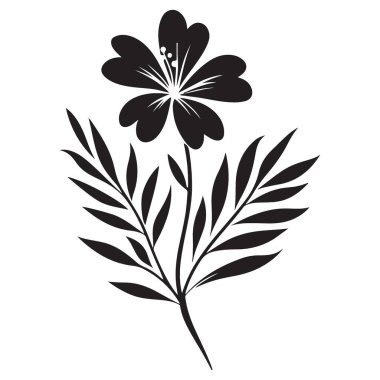 Zarif Vektör İllüstrasyonlu Çiçek Çiçeği