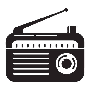 Antenli retro-style radyo alıcısı yayın programları