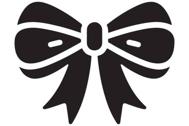 Zarif siyah yay silueti dekorasyon ve tasarım projeleri için mükemmel.