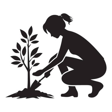 Ağaç Diken Kadın Görüntü Tasarımı Vektör Tasarımı Koruma