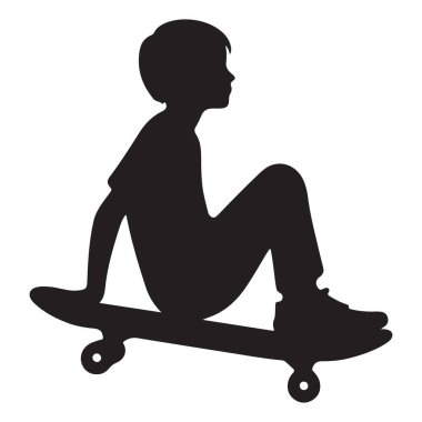 Kaykaylı çocuk kaykay yaparken eğleniyor.