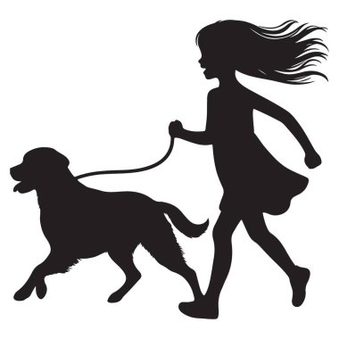 Tasmalı gezgin köpek silueti açık hava eğlencesi sahnesi