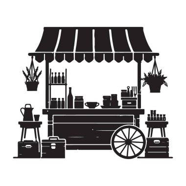 Vintage Piyasa Oyalama Ayrıntılı Vektör Tasarımı