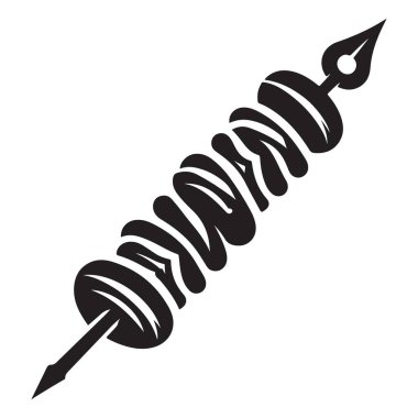 Mutfak Zevkleri İçin Izgara Şiş İllüstrasyon Vektör ResmiName