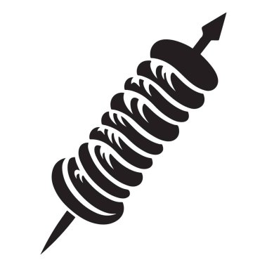 Lezzetli ızgara kebap şiş illüstrasyon vektör tasarımı mutfak zevki