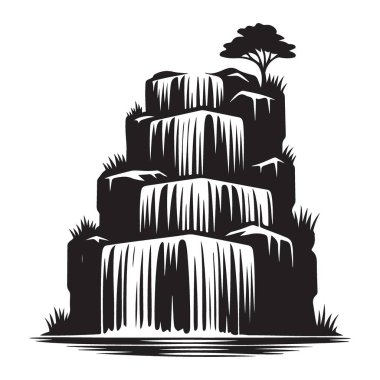 Şelale Şelalesi Şelalesi Şelalesi Görüntü Görüntüsü Görüntü Vektörü Grafiksel