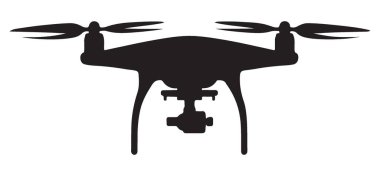 Gözetleme insansız hava aracı teknolojisi detaylı siluet mükemmel hava fotoğrafçılığı