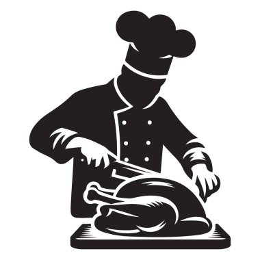 Şükran Günü ya da Noel kutlaması ikonu için lezzetli kavrulmuş hindi.