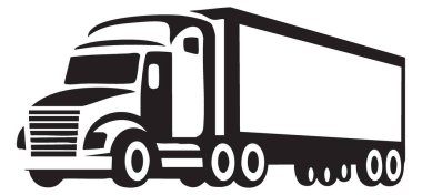 Ulaştırma ve Lojistik Gereksinimleri İçin Güvenilir Yarı Kamyon Vektör İllüstrasyonu