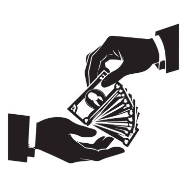 Finansal Aktarım İllüstrasyonu Para Değişimi Konsepti