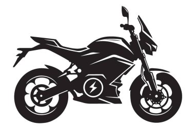 Electric Motosiklet Silüeti Görüntü Modern Çevre dostu Taşımacılık