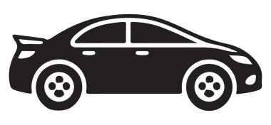 Otomotiv endüstrisi ulaşım tasarımları için Sedan araba vektör çizimi