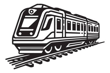 Şehir Toplu Taşımacılık için Yüksek Hızlı Modern Tren Vektörü İllüstrasyonu