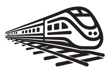 Modern Mermi Treni Vektör İllüstrasyonu Yüksek Hızda Taşıma