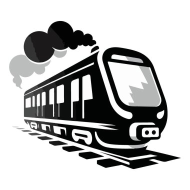 Buhar Treni Silüeti Resim Vektörü Eski Ulaşım Tasarımı