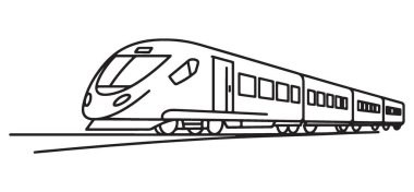 Gelişmiş Hızlı Tren Hattı Seyahat Tutkuları için Sanat Vektörü