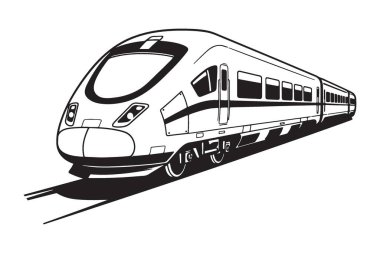 Modern Seyahat Altyapı Projeleri Yüksek Hız Demiryolu Vektör Sanatı