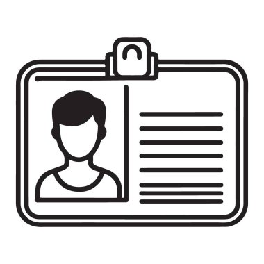 Çalışan Kimlik Rozeti Vektörü Grafik Kurumsal Tanımlama