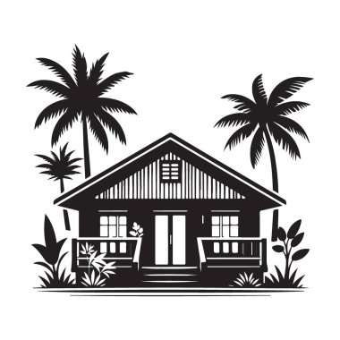 Yaz tatili için tropik sahil evi tasarımı