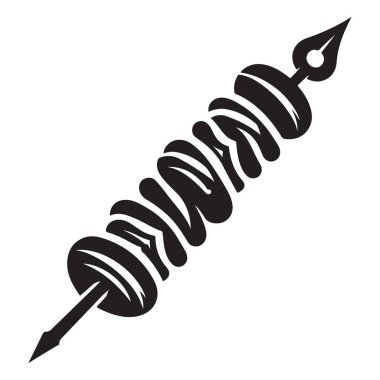 Mutfak Zevkleri İçin Izgara Şiş İllüstrasyon Vektör ResmiName