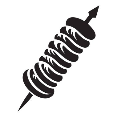 Lezzetli ızgara kebap şiş illüstrasyon vektör tasarımı mutfak zevki