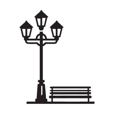 Klasik sokak lambası ve benç çizimi dingin açık hava sahneleri getiriyor.
