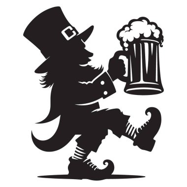 Leprikon 'un Şenlikli Silueti Aziz Patrick Günü Resmini Kutluyor