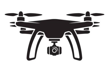 Fotoğraf ve video için modern dron vektör illüstrasyon hava kamerası