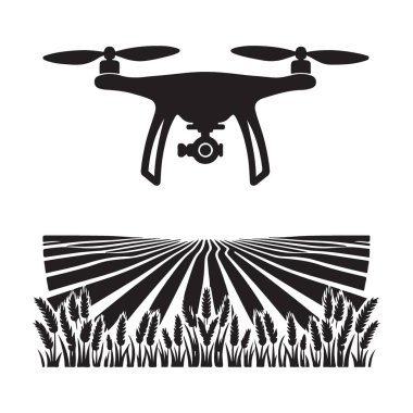 Tarımsal İHA Tarla Silüeti Resimlerinde Tarımsal İHA