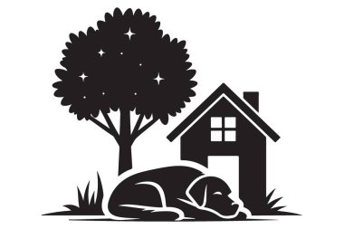 Uyuyan Köpek ve Ağaç Resimleriyle Huzur Evi Sahnesi