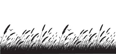 Ekolojik Tasarım İçin Uzun Çimen Vektörü Görünümü