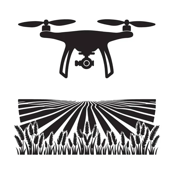 Tarımsal İHA Tarla Silüeti Resimlerinde Tarımsal İHA