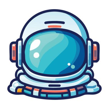 Çizgi film Astronot Miğferi Çocuklar için Uzay Resmini Keşfediyor