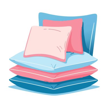 Rahat Yastık Yığını Yığını Dinlenmek için Vektör İllüstrasyonu